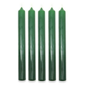 100x Dark Green Dinner Candle