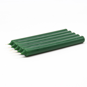 100x Dark Green Dinner Candle