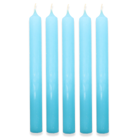 100x Turquoise Dinner Candle