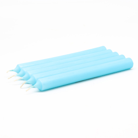100x Turquoise Dinner Candle