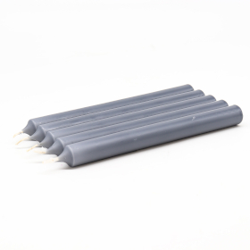 100x Dark Grey Dinner Candle