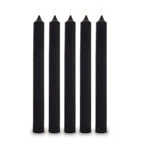 100x Black Dinner Candle