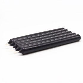 100x Black Dinner Candle