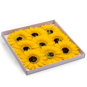 9x Craft Soap Flower - Jumbo Sunflowers - (14cm)