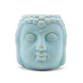 Buddha Oil Burner - Blue (Un-Glazed)