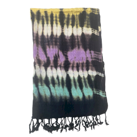 4x Boho Java Art Stole/Scarf - Multi Stripes - 62x200cm