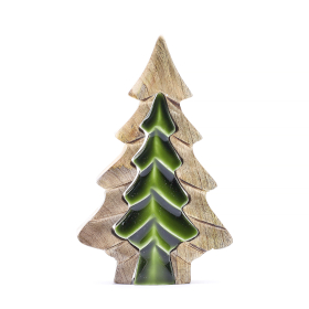 6x Lost in the Forrest - Small Tree in a Tree Wooden Decoration