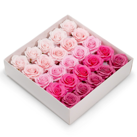25x Craft Soap Flower - (5-Layer) Romatic Rose - Graduated Selection - Pink Blush