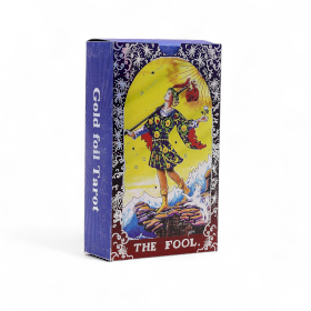 Blue Foil Tarot Card Set - Mandala - with booklet