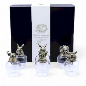 Gift Set of 6 Bottom Up Glasses (100ml) - Mystical Creatures