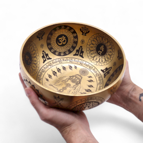 Pure Brass Etched Yogi - Large Approx 18x8cm - 1100gm