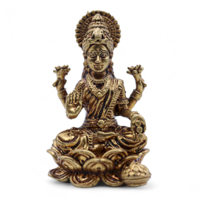 4x Brass Miniature Gods - Laxmi (52gms)  - 49mm
