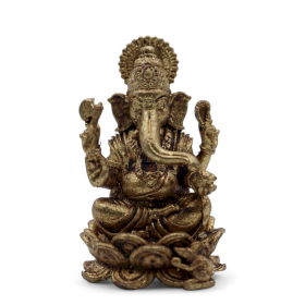 6x Brass Miniature Gods - Ganesha (22gms)  - 37mm