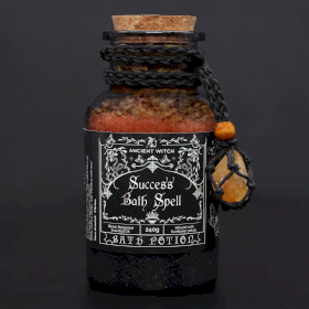 4x Ancient Witch Bath Spell Potion & Citrine Crystal Amulet - Success