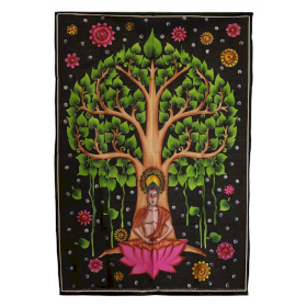 Cotton Wall Art (70x110cm) - Buddha Bodhi Tree