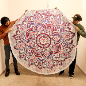 Large Mandala Roundy Art (180cm) - Pink & Purple