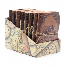 8x Assorted Medium Esoteric Leather Notebooks (5x3.5