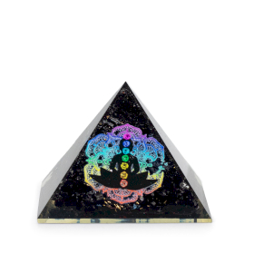 Small Organite Pyramids 5.5x4.5cm - Chakra Buddha - Black Tourmaline Chips