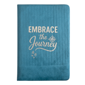 Light Blue Velvet Note Book - 80 pages - Embrace the Journey