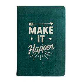Dark Green Velvet Note Book - 80 pages - Make it Happen