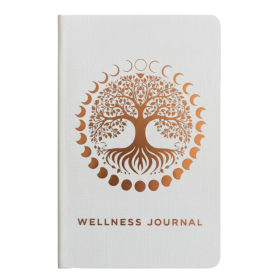 White and Rose Gold Wellbeing Journal - 120 pages - Tree of Life