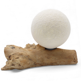 DriftGlow Lamp Cotton Luna Ivory Shade