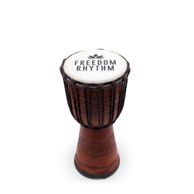 Medium Pro Djembe Drum -Freedom Rhythm (high) - 40cm (18cm Diameter)