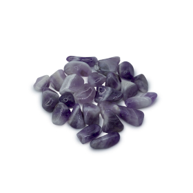 24x M Tumble Stone - Amethyst Banded (Grade C)