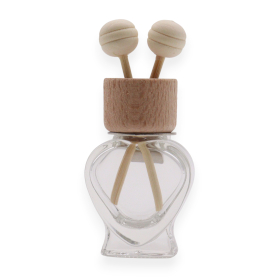 12x Clear- Car Diffuser Vent Attach Bottles - 8ml - (3 assorted designs x 4)