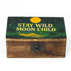 Medium Enamelled Box  - Stay Wild Moon Child