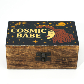 Medium Enamelled Box  - Cosmic Babe
