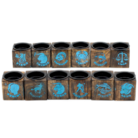12x Cube Multi Purpose Holder - 5x5x5cm - Zodiac Selection