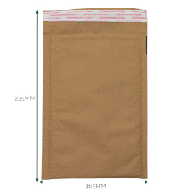 30x Kraft Padded Honeycomb Envelope (165x225+40mm)