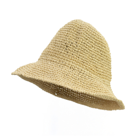 Floppy Straw Sun Hat - Natural Beige