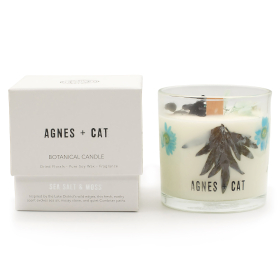 Agnes + Cat Extra Large  Crackle Soy Candle - Seasalt & Moss