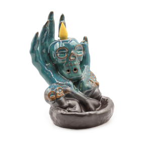 3x Backflow Incense Burner - Skull in Hand