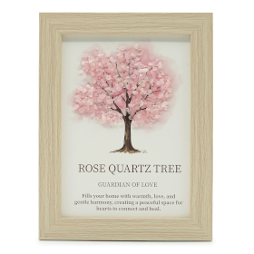 3x Gemstone Picture - Tree of Life - Rose Quartz
