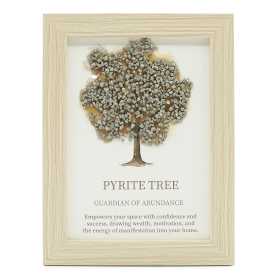 3x Gemstone Picture - Tree of Life - Pyrite