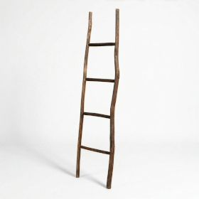 2x Large Kemu Wood Ladder - 1.5m - Chocolate - Japan Style