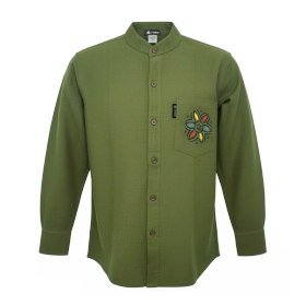 Med - Nomad Sari Kathmandu Shirt - Forest Green