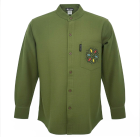 XLarge - Nomad Sari Kathmandu Shirt - Forest Green
