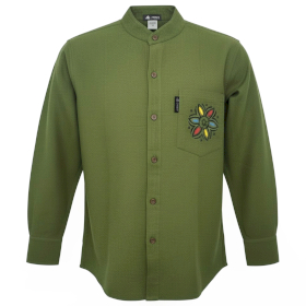 XXLarge - Nomad Sari Kathmandu Shirt - Forest Green