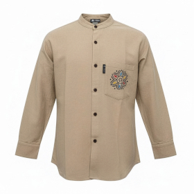 Med - Nomad Sari Kathmandu Shirt - Stone