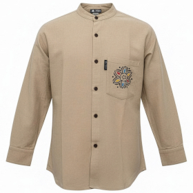 XXLarge - Nomad Sari Kathmandu Shirt - Stone