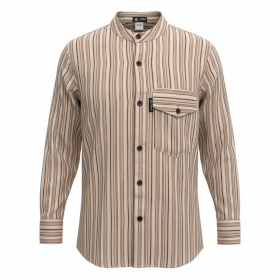 XLarge - Nomad Sari Grandad Shirt - Brown Beige
