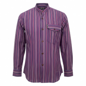 XLarge - Nomad Sari Grandad Shirt - Black Purple