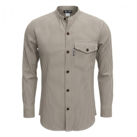 XLarge - Nomad Sari Grandad Shirt - Grey Stone