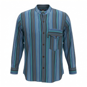 XLarge - Nomad Sari Grandad Shirt - Turquoise