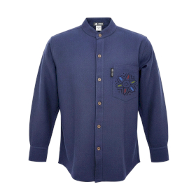 Med - Nomad Sari Kathmandu Shirt - Indigo