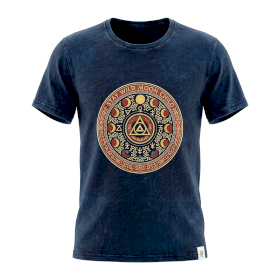 Medium Stone Washed T-Shirt - Stay Wild Moon Child - Blue